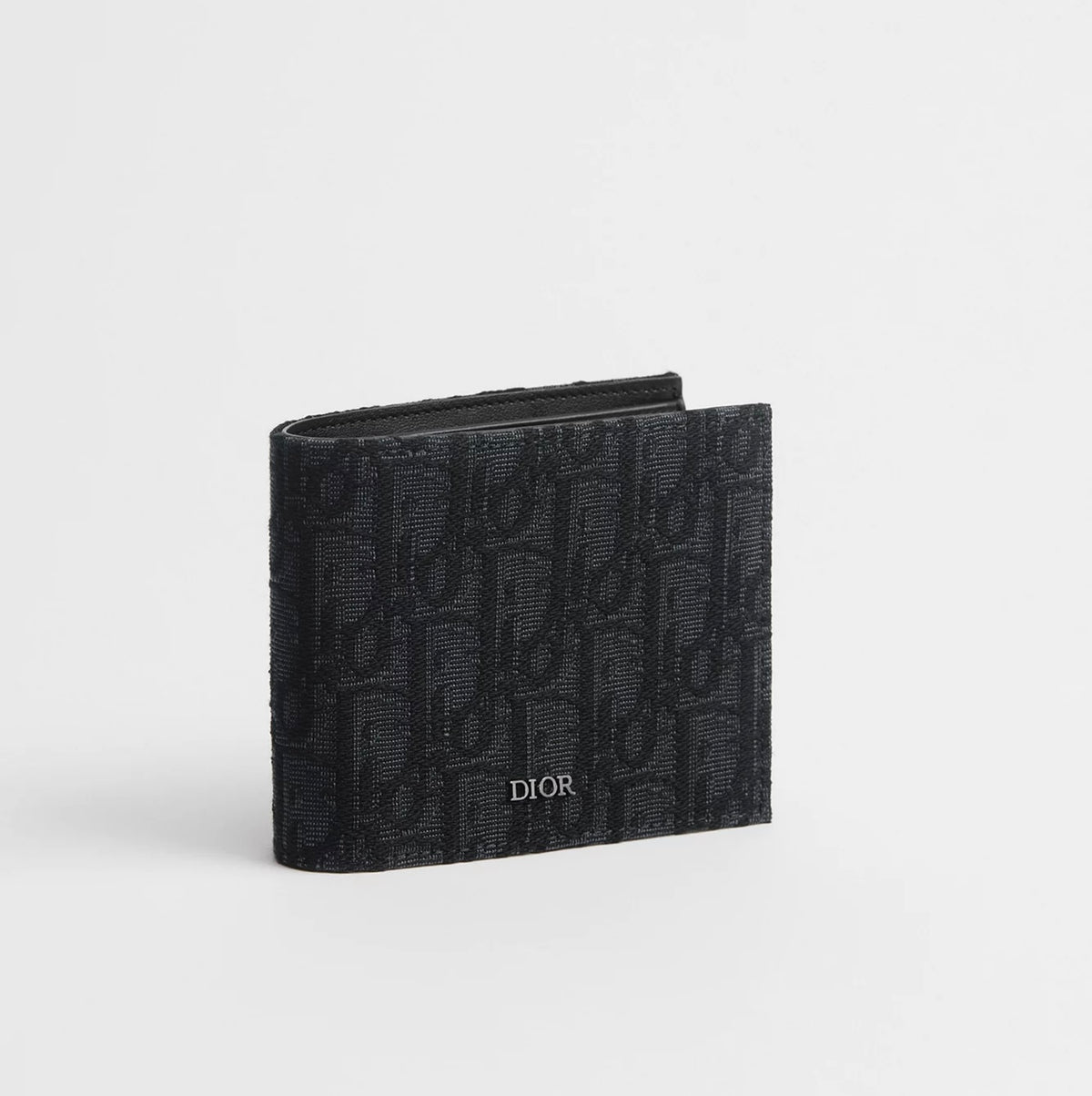 Bifold Wallet Black Oblique Jacquard