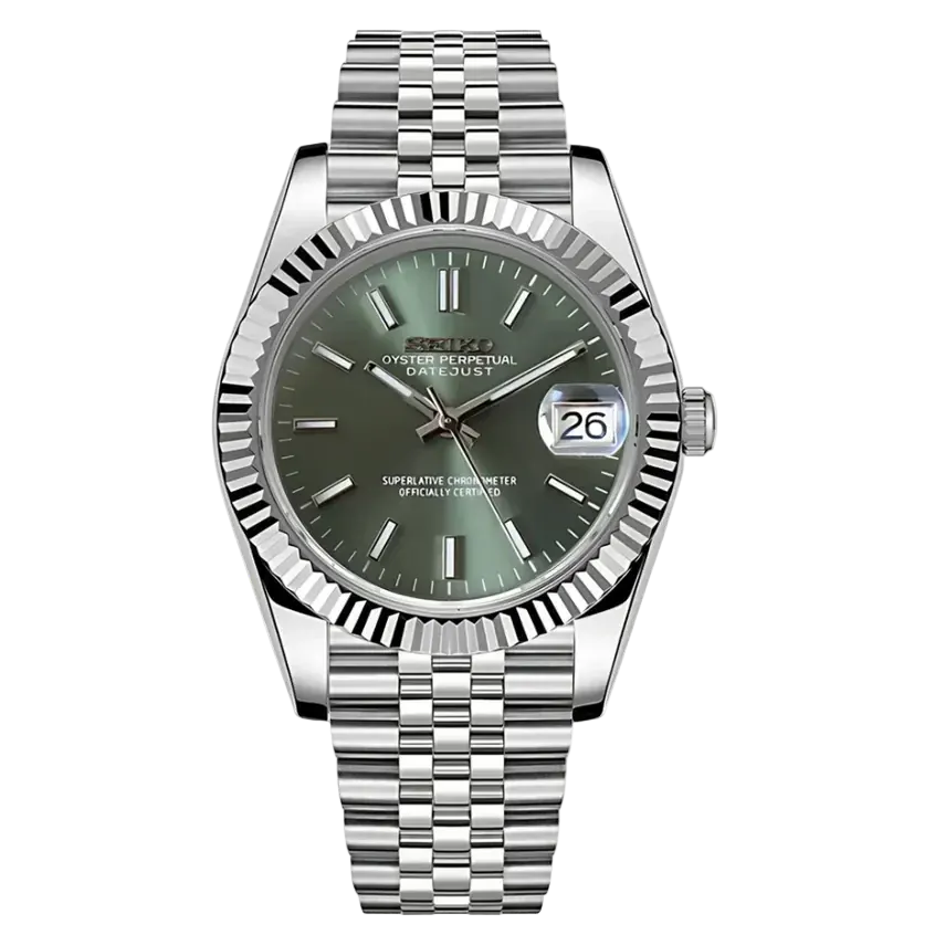 Seiko Mod Datejust 'Mint Green'
