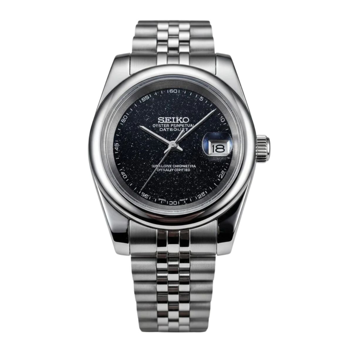 Seiko Mod Galaxy Burst Dial Curved Bezel