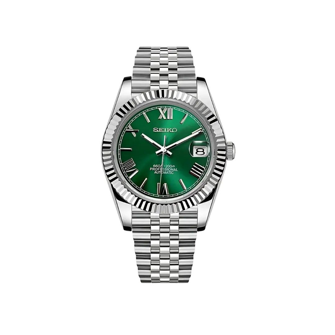 Seiko Mod Oyst Green Roman